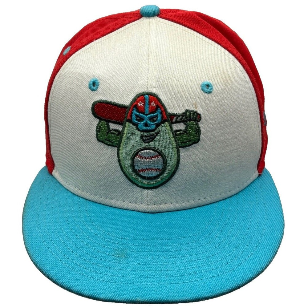 New Era 59FIFTY MiLB Down East Wood Ducks Luchadores Avocado Fitted Hat 7 1/4